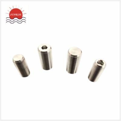 M6, M8, M10 Titanium Bolts DIN 913 Hexagon Socket Set Screws with Flat Point Titanium Screws