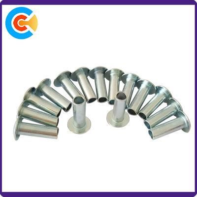 M4 Round Head Steel Semi-Tubular Rivet