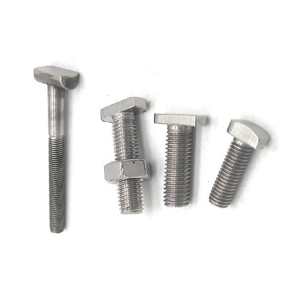 Steel Stainless Steel Square Thread M6 4 Bolt Flat T Square Head Bolt