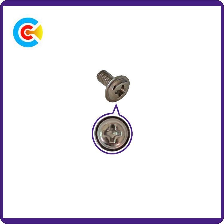 Steel Fasteners Cross Flange Pan Head Screws for Electrical Appliances