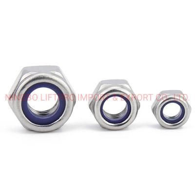 Hexagon Nylock Lock Nuts Manufacturers Hex Nut Fastener Stainless Steel Factory Direct Supply Hexagon Nut