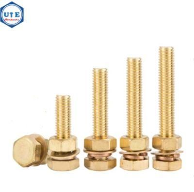 High Quality Brass Fasteners Hex Bolt with Full Thread DIN933 Standard /Brass Bolts
