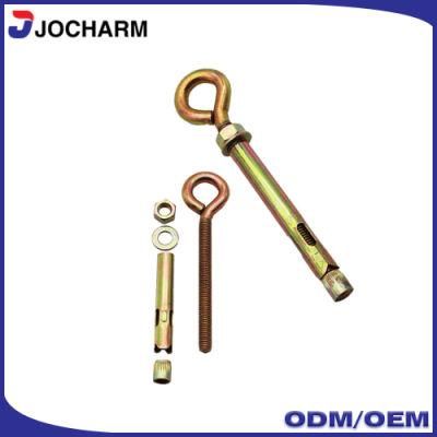 Zinc Plated Steel Drop in Sleeve Anchor with Hook Eye Bolt