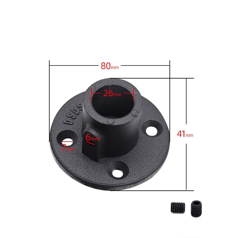 Base Floor Flange Aluminium Key Clamp Pipe Fittings Connector Pipes Wall Shelf Brackets