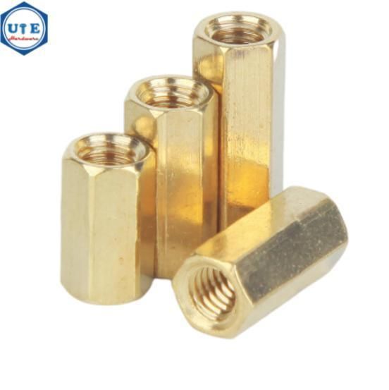 High Quality Brass Coupling Hexagonal Nuts DIN6334 From M6 to M20