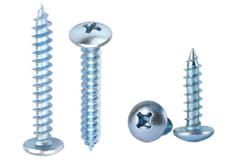 M3 M4 M5 M6 Truss Head Bright Blue Zinc Plated Hardened Woodworking Screw