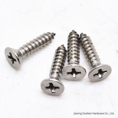 Stainless Steel 201 or 304 or 316 A2 or A4 Countersunk Head Cross Self Tapping Screws