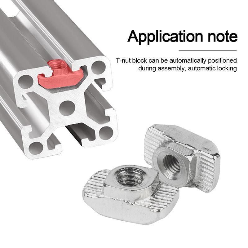 M4-M48 DIN508 Spring Slot Locking T-Slot Nut, Aluminum Profile Slot T Nut