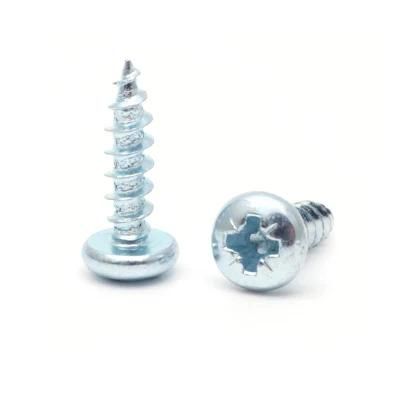 Carbon Steel Blue Zinc Plated Pan Head Pozidriv Self-Tapping Screws