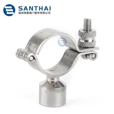 Professional Full SS304 Sanitary Stainless Steel Bolt Round Pipe Holder