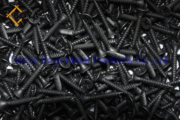 C1022 Material/Carbon Steel Hardened Bugle Head Black Phosphating Drywall Screw/Black High Tension Drywall Screw