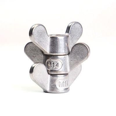 Fasteners DIN-315 Butterfly Hand Nut Stainless Steel 304 316 Rounded Wing Nuts