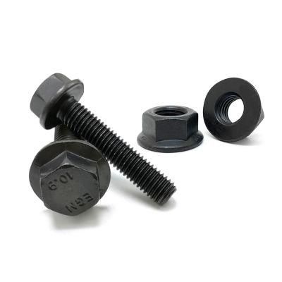 Factory Hot Sale Great Quality M6*18 Grade8.8 10.8 Black Oxide Flange Bolts