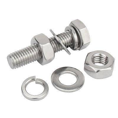 M4 M5 M6 M8 M10 M12 M16 A2-70 Stainless Steel Bolt Washer Hex Nut Set