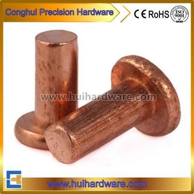 Copper Flat Head Solid Rivets Fasteners Supplier