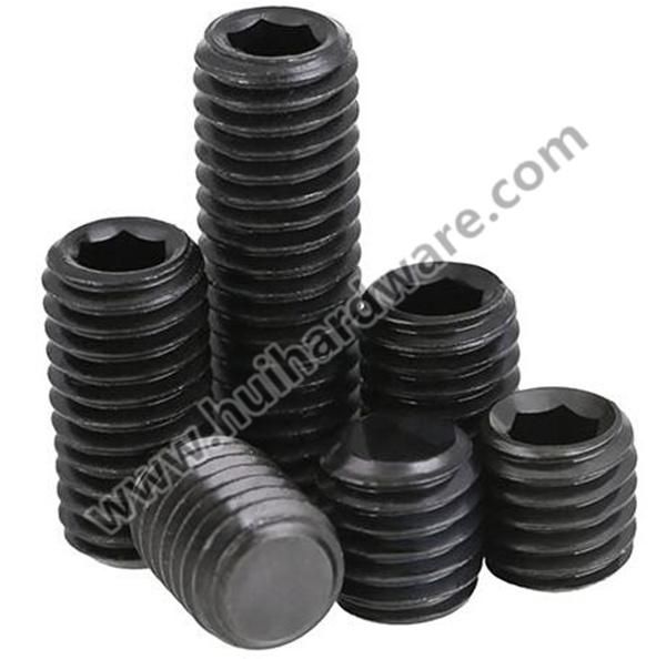 Carbon Steel Class 12.9 Hexagon Socket Set Screws with Flat Point M2-M24