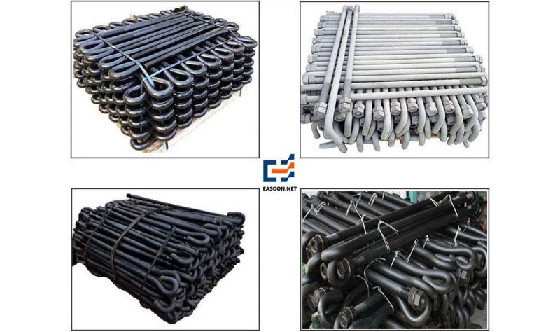 9 Shape Anchor Bolt High Strength Thread Rod DIN529 Masonry Bolt 7 Shape Concrete Anchor Bolts with Galvanized Surface