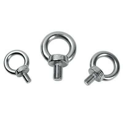 High Quality High Polished Stainless Steel AISI304 AISI316 DIN580 Lifting Metric Eye Bolts