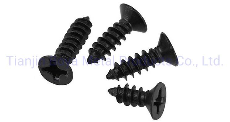 Philips Countersunk Head Black Self Tapping Screws
