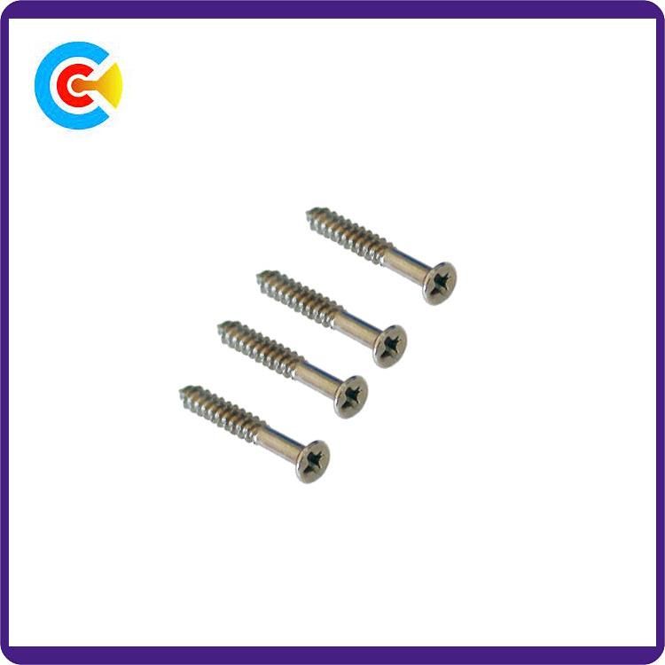 DIN/ANSI/BS/JIS Carbon-Steel/Stainless-Steel 4.8/8.8/10.9 Galvanized Cross Screwdriver Self-Tapping Screw
