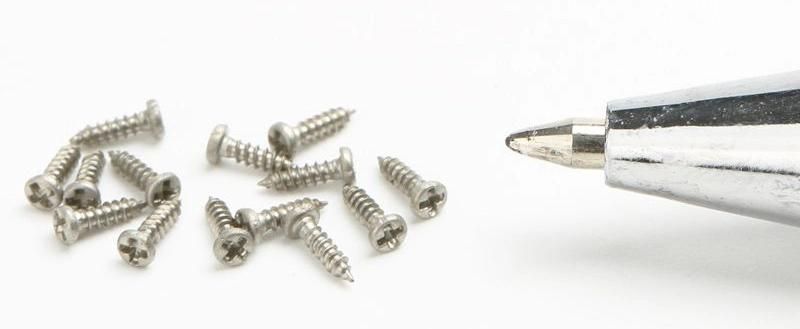 Mini Nickel Plated Self Tapping Phillips Cross Pan Head Screw