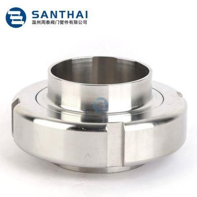 Sanitary Stainless Steel SS304 Complete Silicone SMS Union with Chain