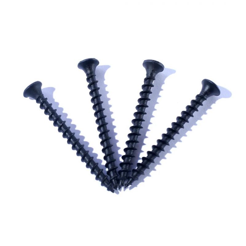 Libreville Kenya Zambia Market/6# Black Collated Phillips Bugle Head Fine Thread Black Drywall Screw for India Market