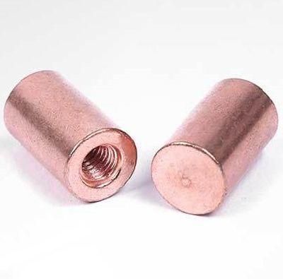 Cylindrical Welded Nut M6 Round Nut Sleeve Copper-Plated