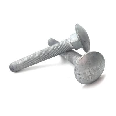 Steel Grade 5.8 6.8 M16 M12 HDG Mushroom Head Square Neck Carriage Bolt for Power