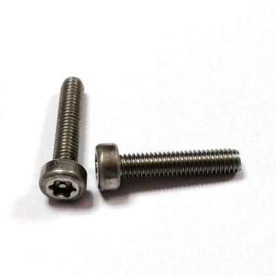 Titanium Material Cylinder Low Head Torx Anti-Theft Screw with Pin