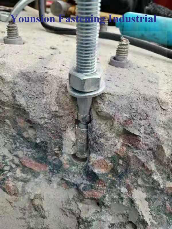 Carbon Steel with Mark Lined Wedge Anchor Through Bolt Anchor