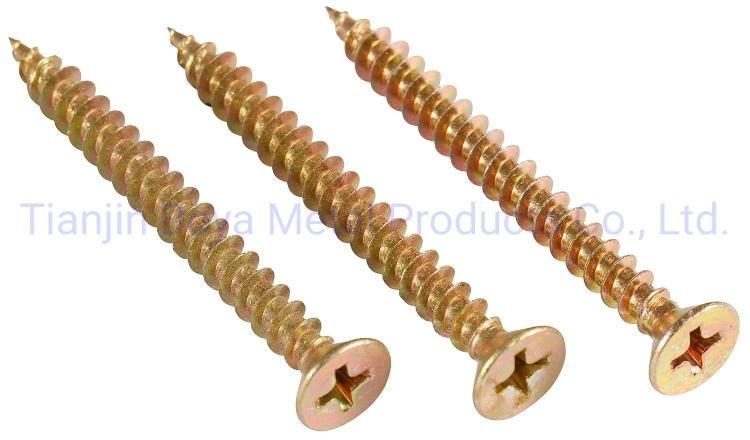 Yellow Zinc Plated Chipboard Screw