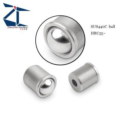 Stainless Steel 6mm Diameter 5mm Ball Press Fit Spring Plunger