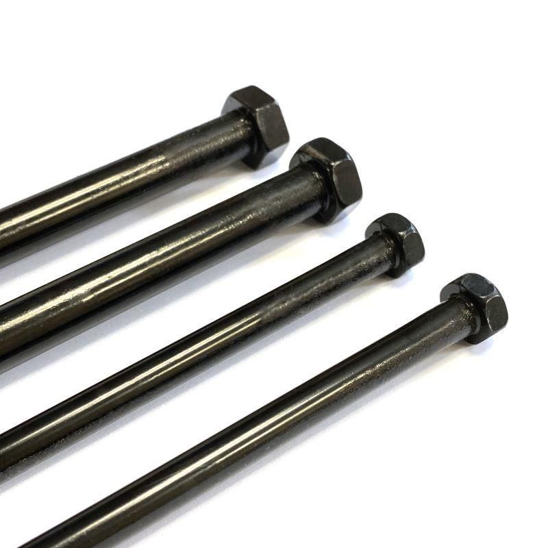 Steel Electrophoretic Black Half Thread Hex Head Extra Long Bolts