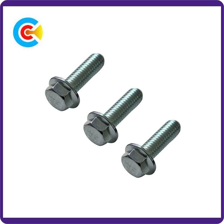 GB/DIN/JIS/ANSI Carbon-Steel/Stainless-Steel 4.8/8.8/10.9 Flange Screw for Bridge Building Railway