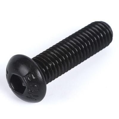 ISO 7380 Metric 10.9 Grade M2-M16 Black Oxide Round Hexagon Socket Cap Button Head Screw