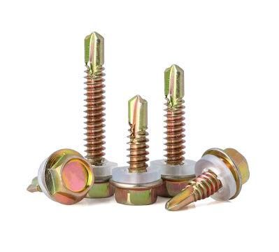 Yellow Hex Flange Self Drilling Screw From Guangzhou Supplier