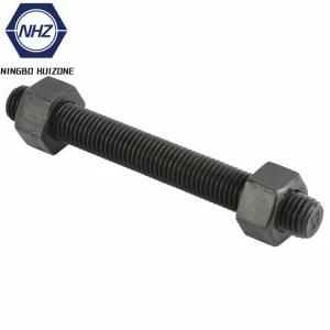 Stud Bolts ASTM A193 Gr B7 with Two ASTM A194 Gr 2h Nut, Black Finish