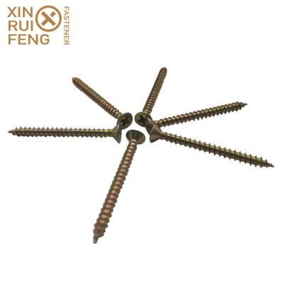 High Quality Countersunk Head Yellow/White Zinc Plated Chipboard Nail Wholesale