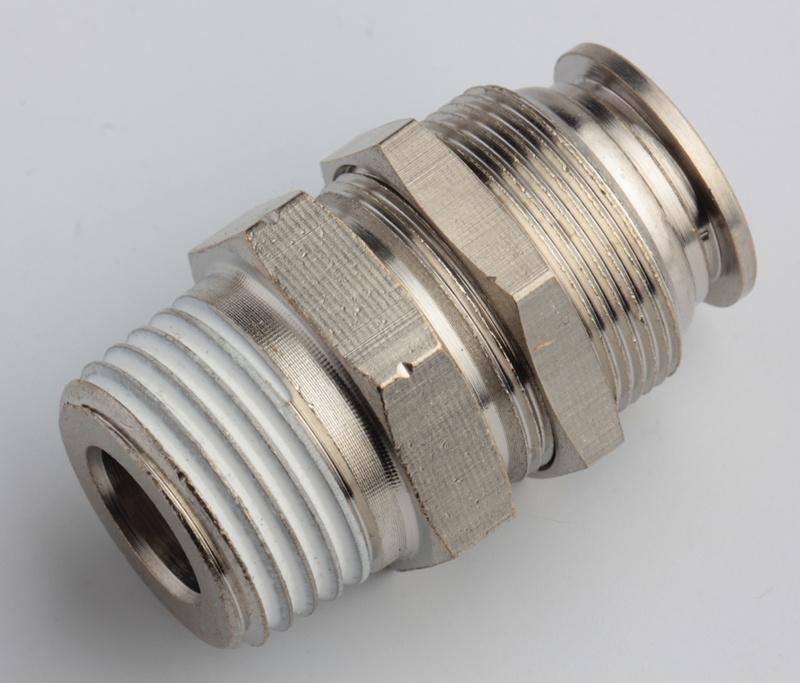 Xhnotion Pneumatic Truck Trailer Laton Spare Parts One Touch Push in Pipe Fitting Union Double Bulkhead Push to Connector