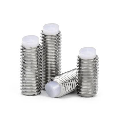 Stainless Steel All Size Flat Silver Plated Set Ss Nylon Tip Grub Screw