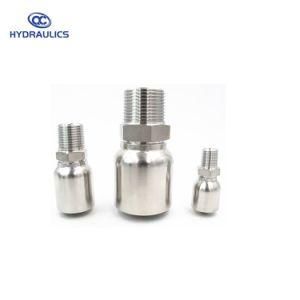 Stainless Steel Hydraulic Braided Hose Fittings One Piece Couplings