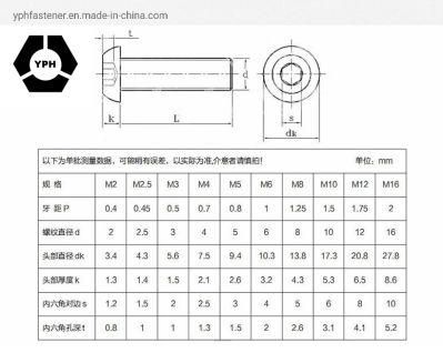 Metric Thread M3*10mm 304 Stainless Steel Hex Socket Head Cap Screw Bolts ISO7380