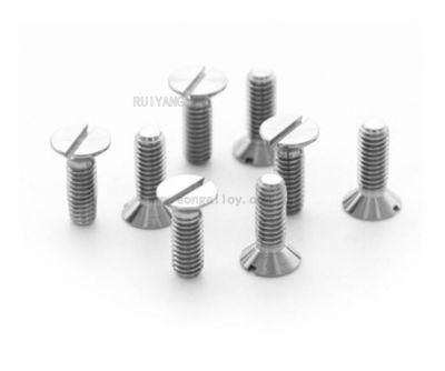 Pure Titanium and Titanium Alloy Slotted Countersunk Head Screw GB68