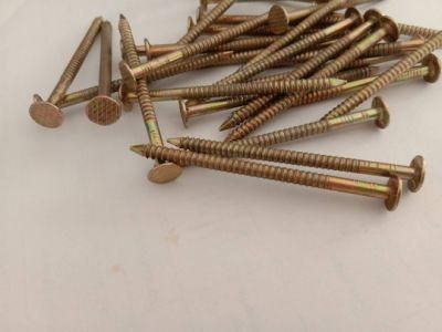 Yellow Zinc Coated Galvanized Ring Screw Shank Nail Corrugated Nail