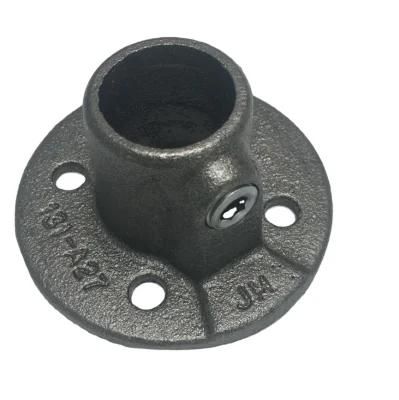 Black Malleable Iron Threadless Floor Flanges Key Clamps Pipe Fittings