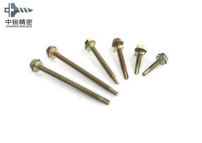 Roofing Screw St Type Bsd for Metal Sheet with EPDM Washer Size 4.8X25mm Zinc Plated DIN7504K Self Drilling Screw