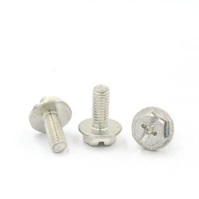 Custom 18-8 Stainless Steel Phillips Hex Head Flange Bolt