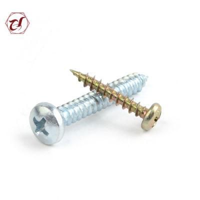 DIN7981 Yellow Cross Recessed Yellow Self Tapping Screws