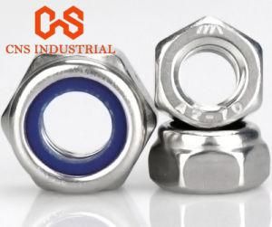 DIN982 Zinc Plated Hex Nylon Insert Lock Nut ISO7040 Prevailing Torque Type Hexagon Nuts GB889 Carbon Steel Nuts